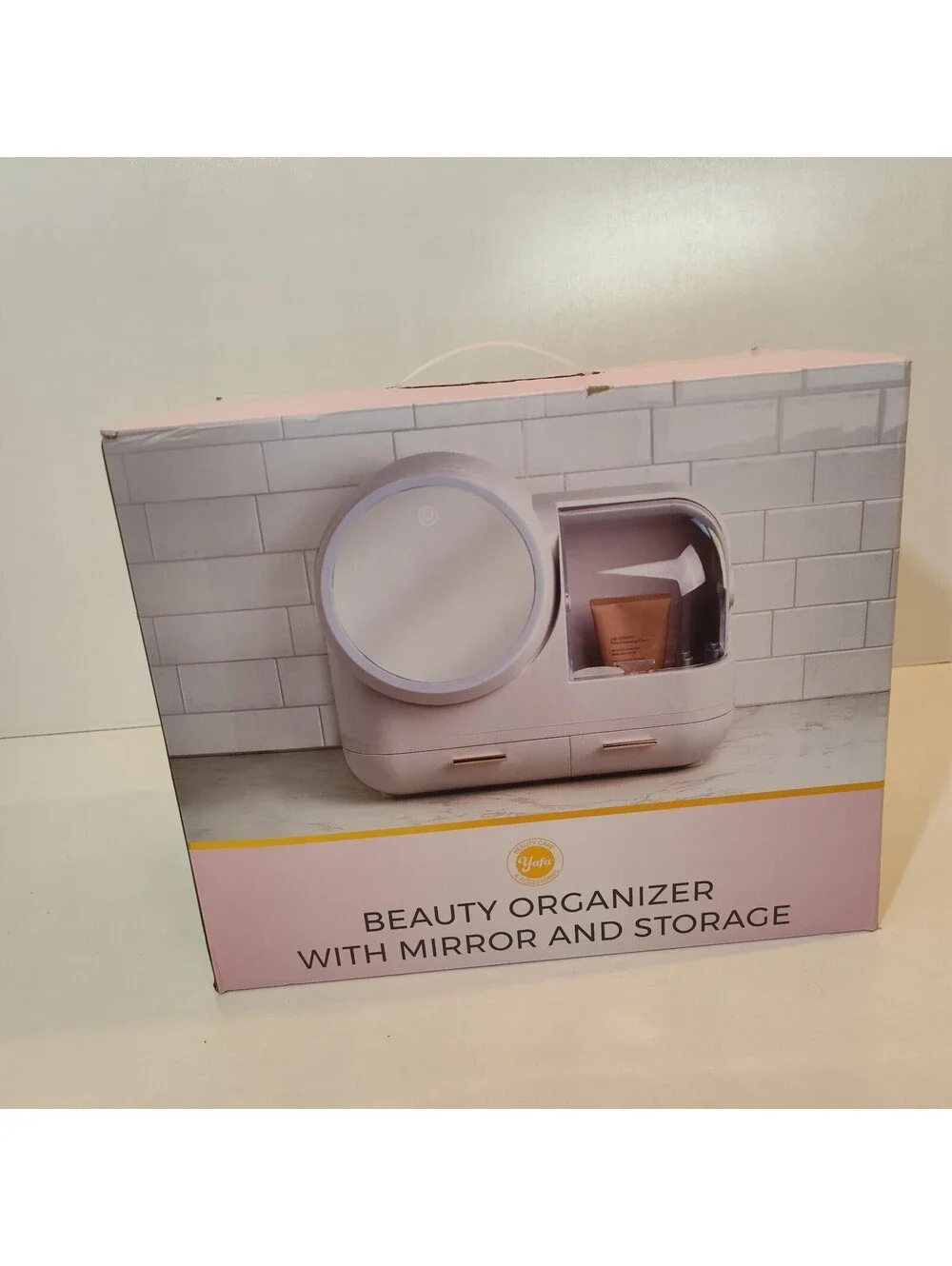 Beauty Organizer With Mirror And Storage White( NO LED) Brand New With SEALED